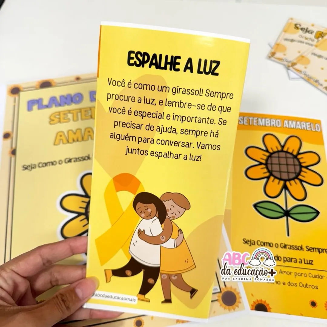Setembro Amarelo – Folder Informativo, Plano de Aula, Mensagem Positiva - Image 6
