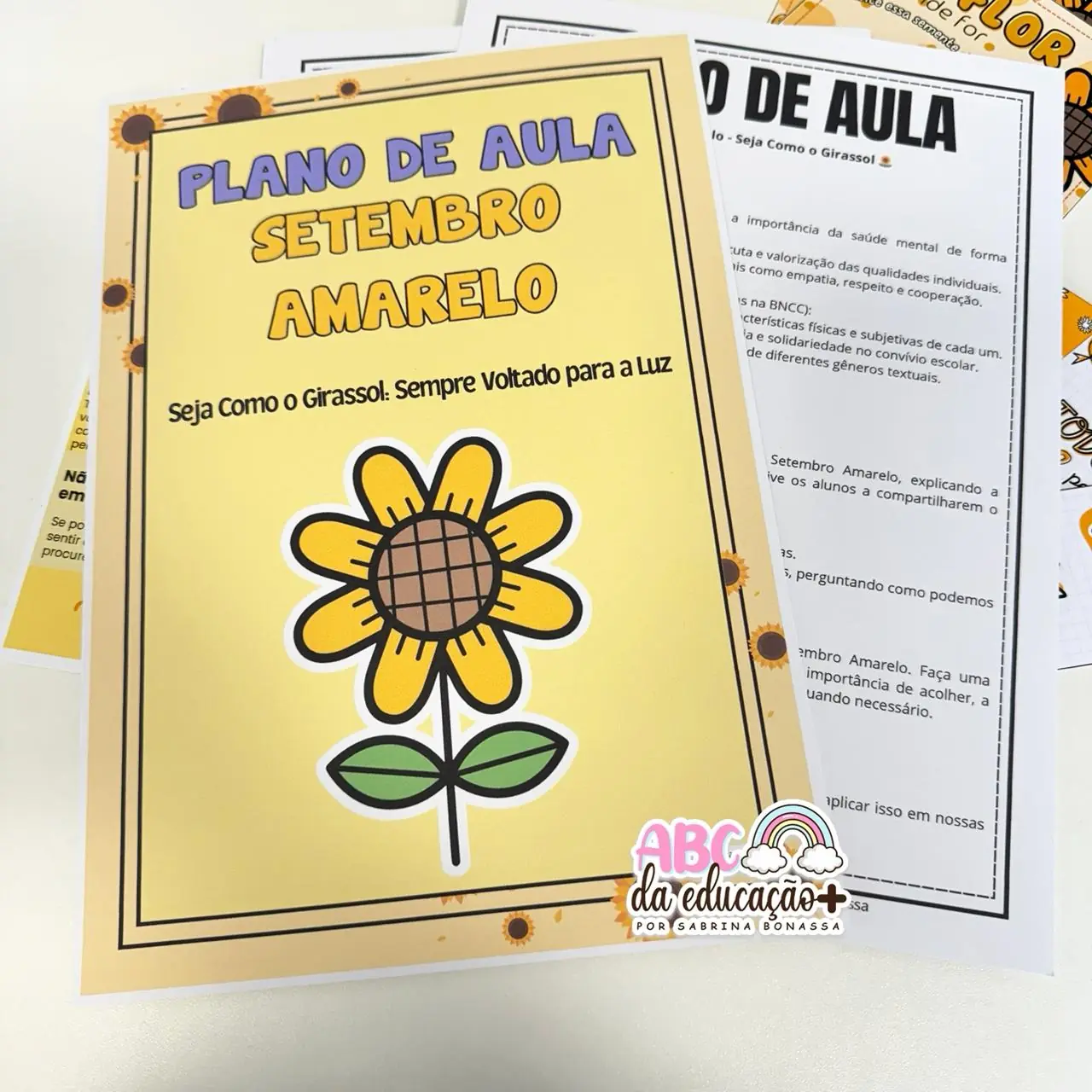 Setembro Amarelo – Folder Informativo, Plano de Aula, Mensagem Positiva - Imagem 7