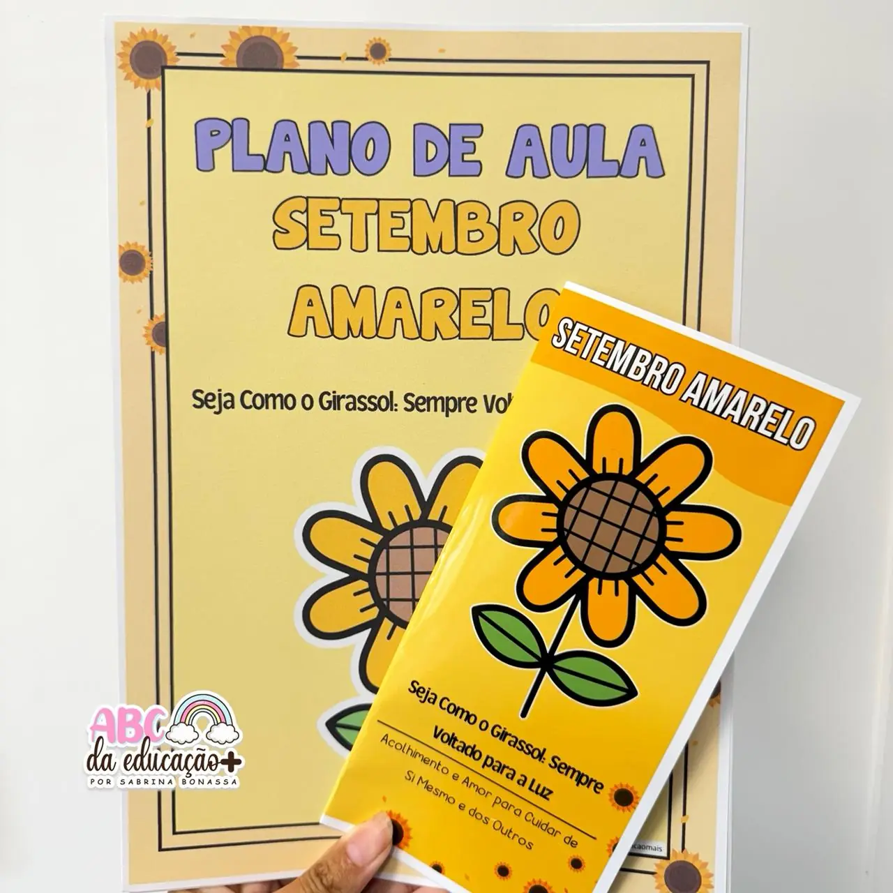 Setembro Amarelo – Folder Informativo, Plano de Aula, Mensagem Positiva