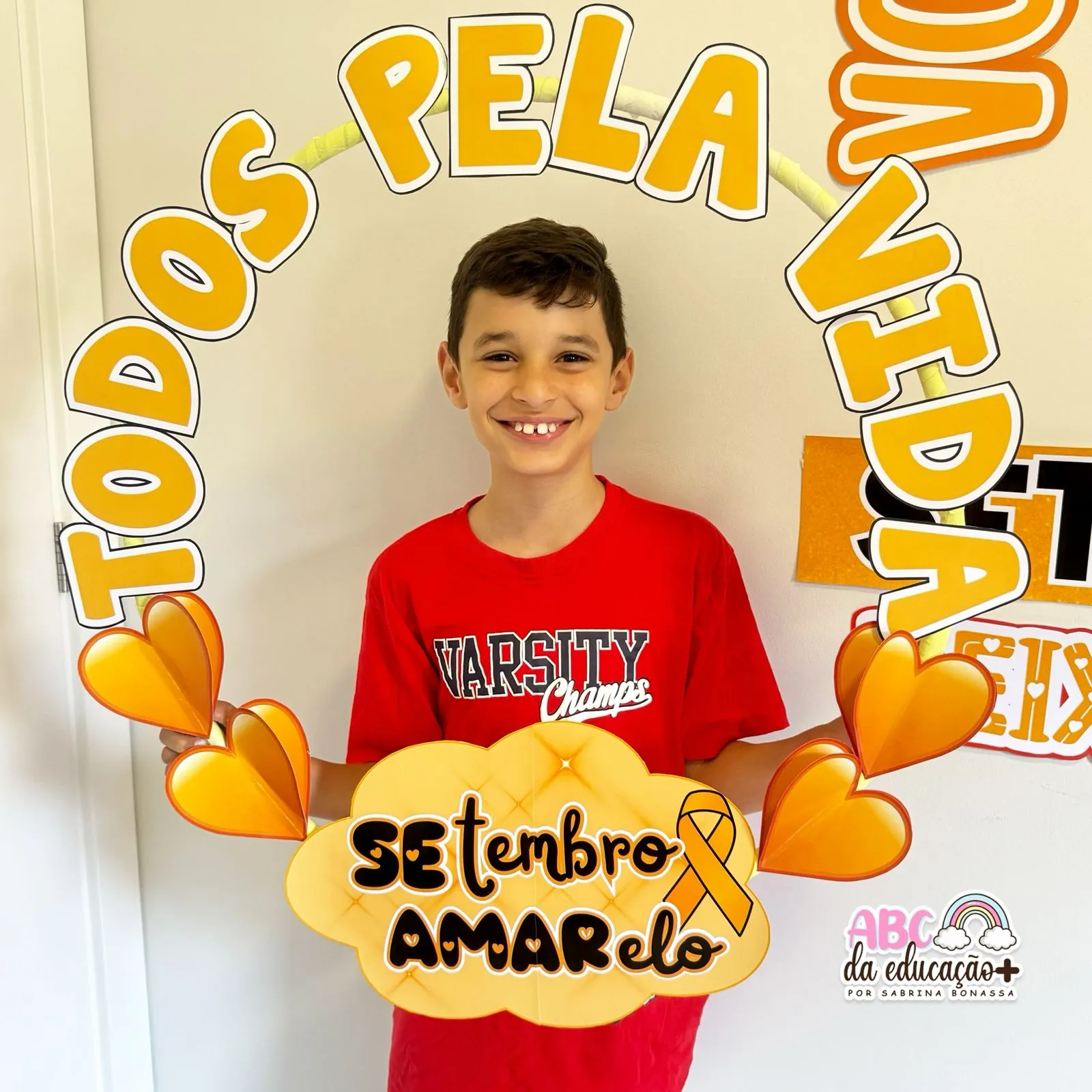 Moldura de Fotos no Bambolê Setembro Amarelo