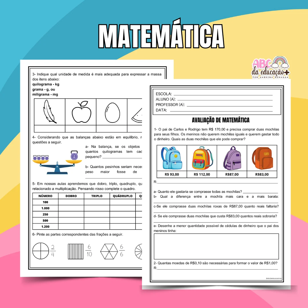 Kit Avaliações 4º ano – 3º bimestre – Editável - Image 4