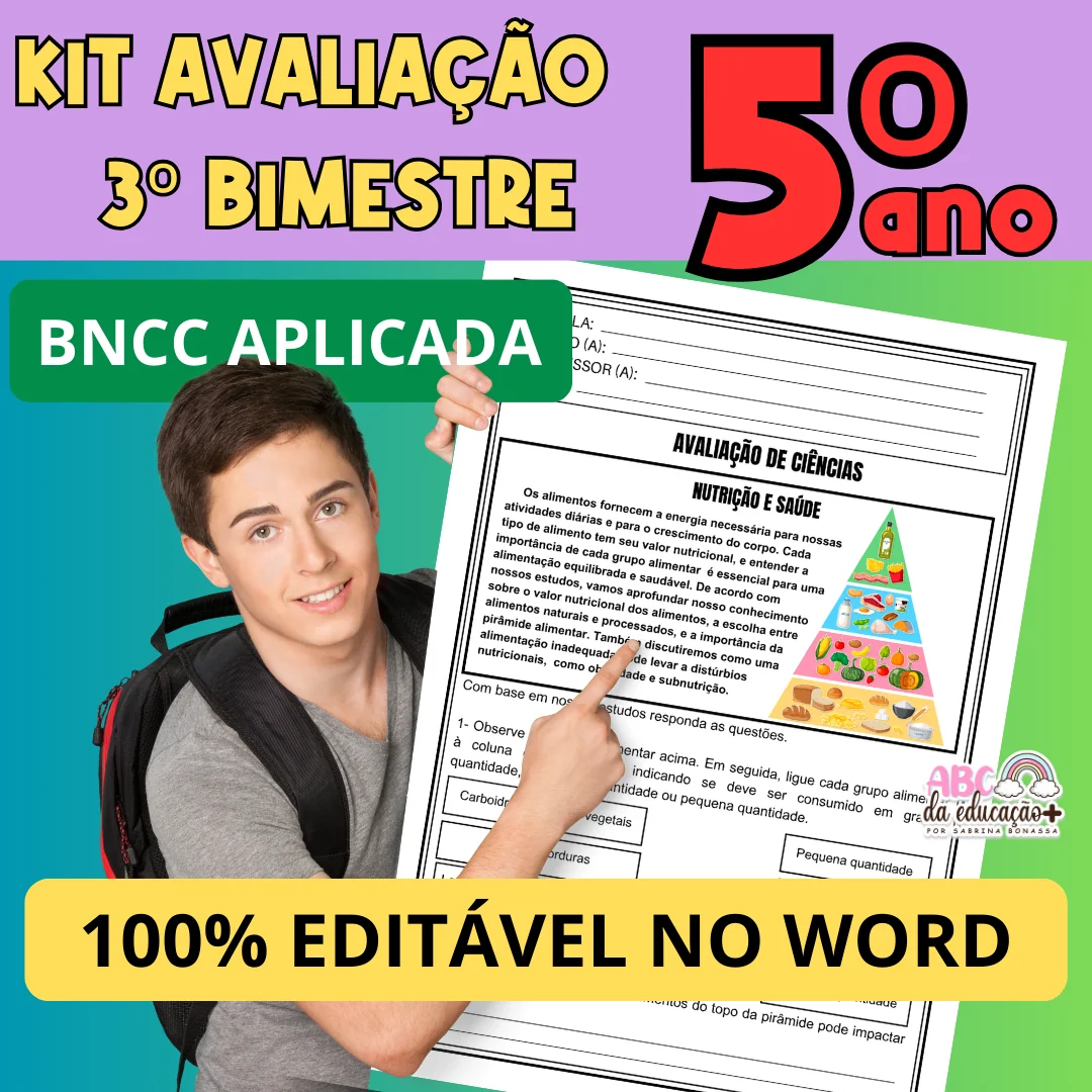 Kit Avaliações 5º ano – 3º bimestre – Editável