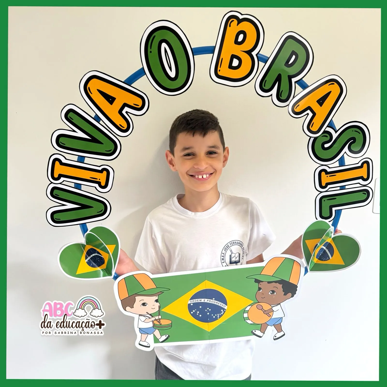 Moldura de Fotos no Bambolê 7 de setembro