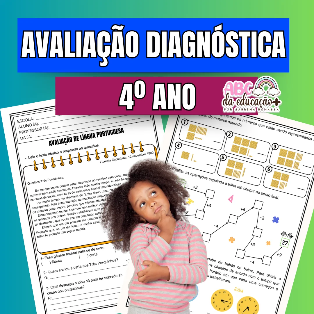 Avaliação de Sondagem Diagnóstica 4º ano – Língua Portuguesa e Matemática