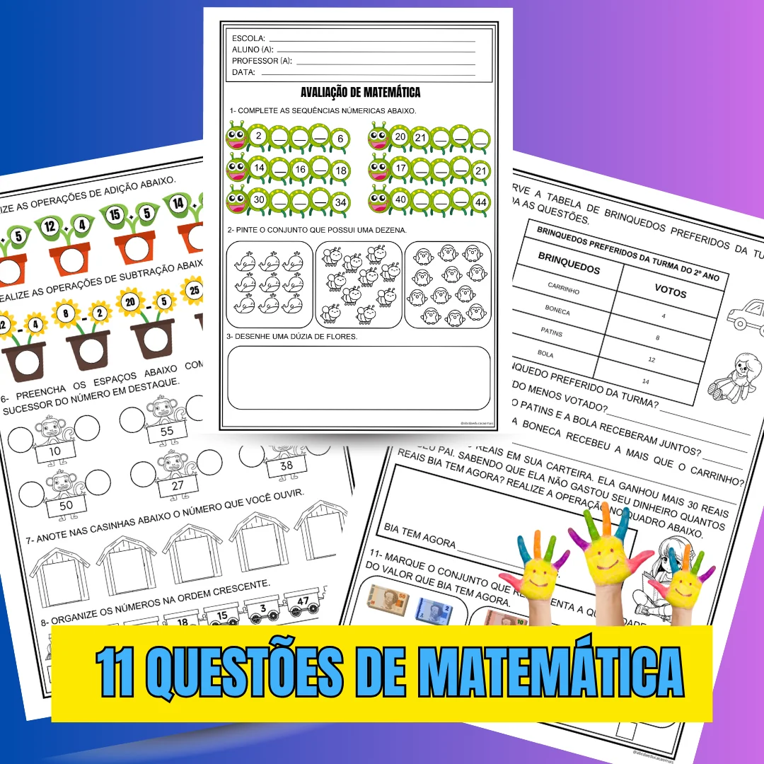 Avaliação de Sondagem Diagnóstica 2º ano – Língua Portuguesa e Matemática - Image 2