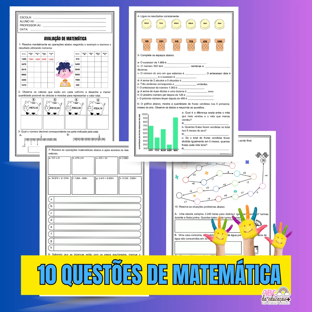 Avaliação de Sondagem Diagnóstica 5º ano – Língua Portuguesa e Matemática - Image 3