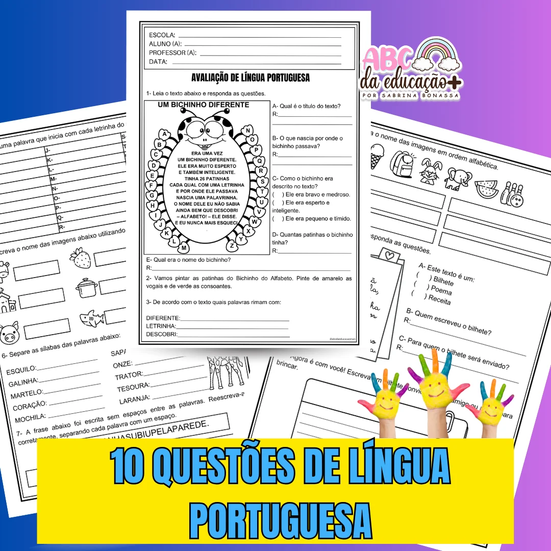 Avaliação de Sondagem Diagnóstica 3º ano – Língua Portuguesa e Matemática - Image 2