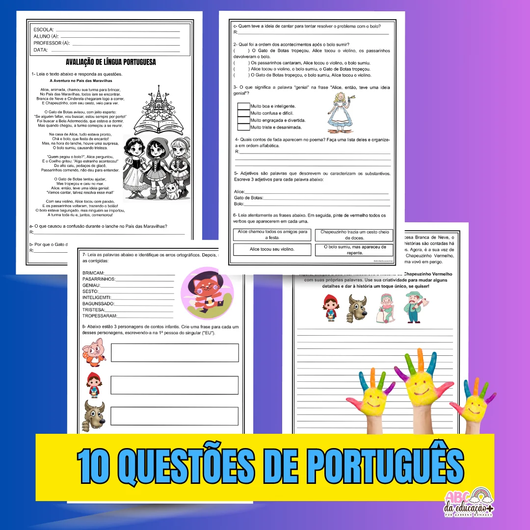 Avaliação de Sondagem Diagnóstica 5º ano – Língua Portuguesa e Matemática - Image 2