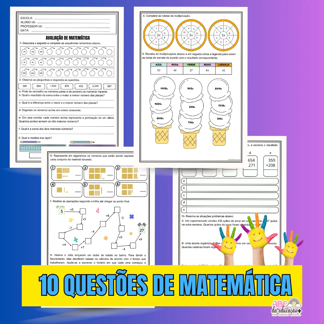 Avaliação de Sondagem Diagnóstica 4º ano – Língua Portuguesa e Matemática - Image 3