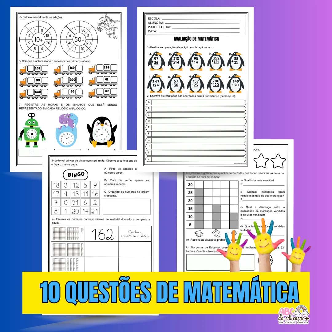 Avaliação de Sondagem Diagnóstica 3º ano – Língua Portuguesa e Matemática - Image 3