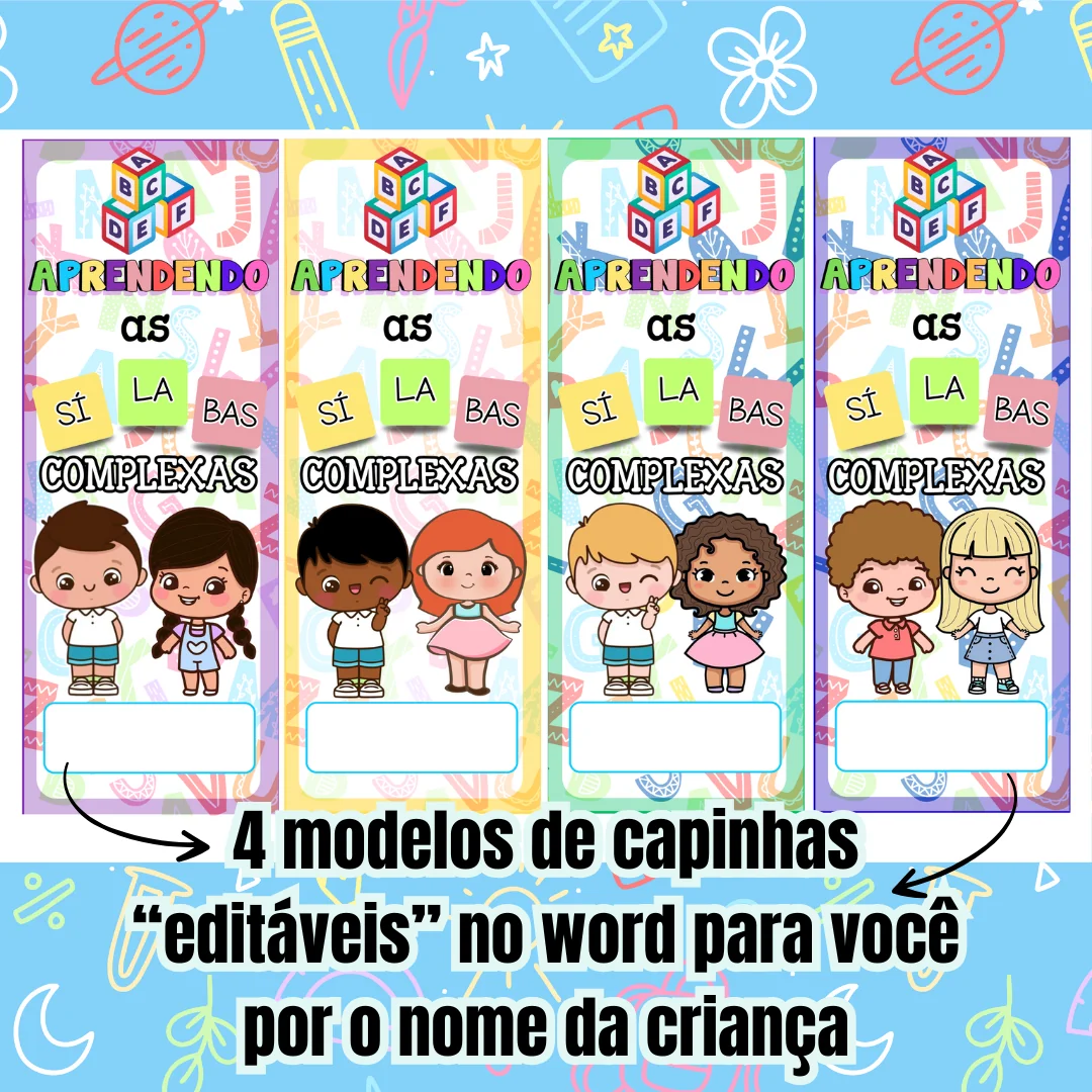 Kit Chaveiros das Sílabas Complexas- letra caixa alta e cursiva - Image 6