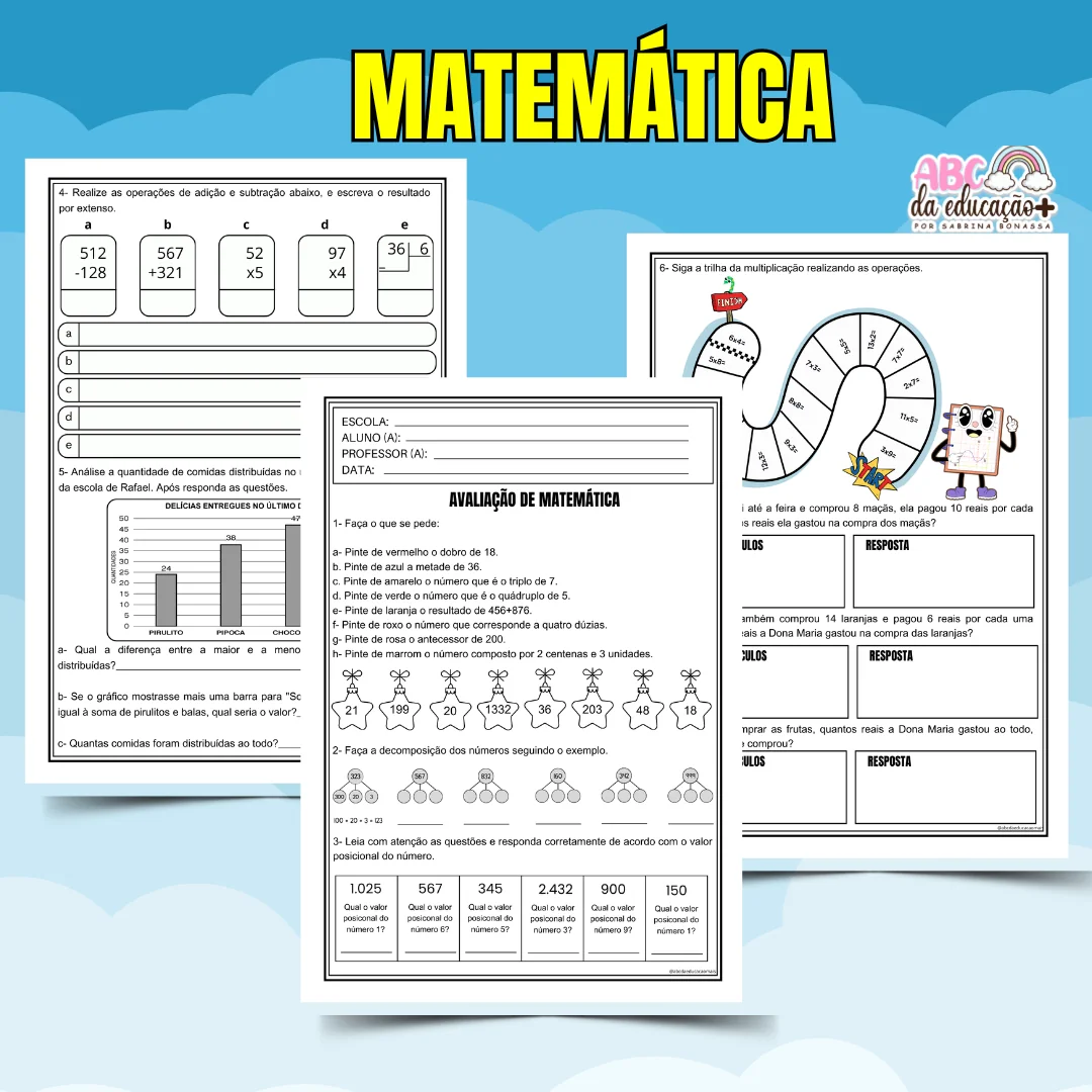Kit Avaliações 3º ano – 4º bimestre – Editável - Image 4