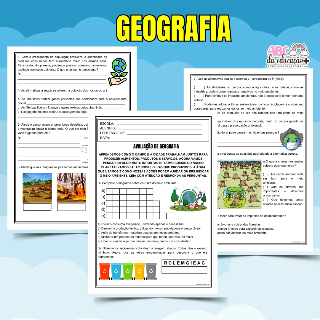 Kit Avaliações 3º ano – 4º bimestre – Editável - Image 6