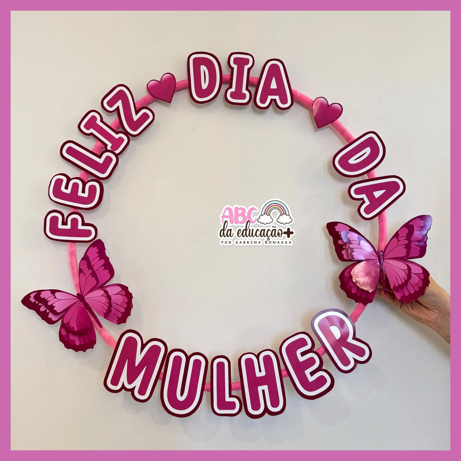 Moldura de Fotos no Bambolê – Dia da Mulher - Imagem 2