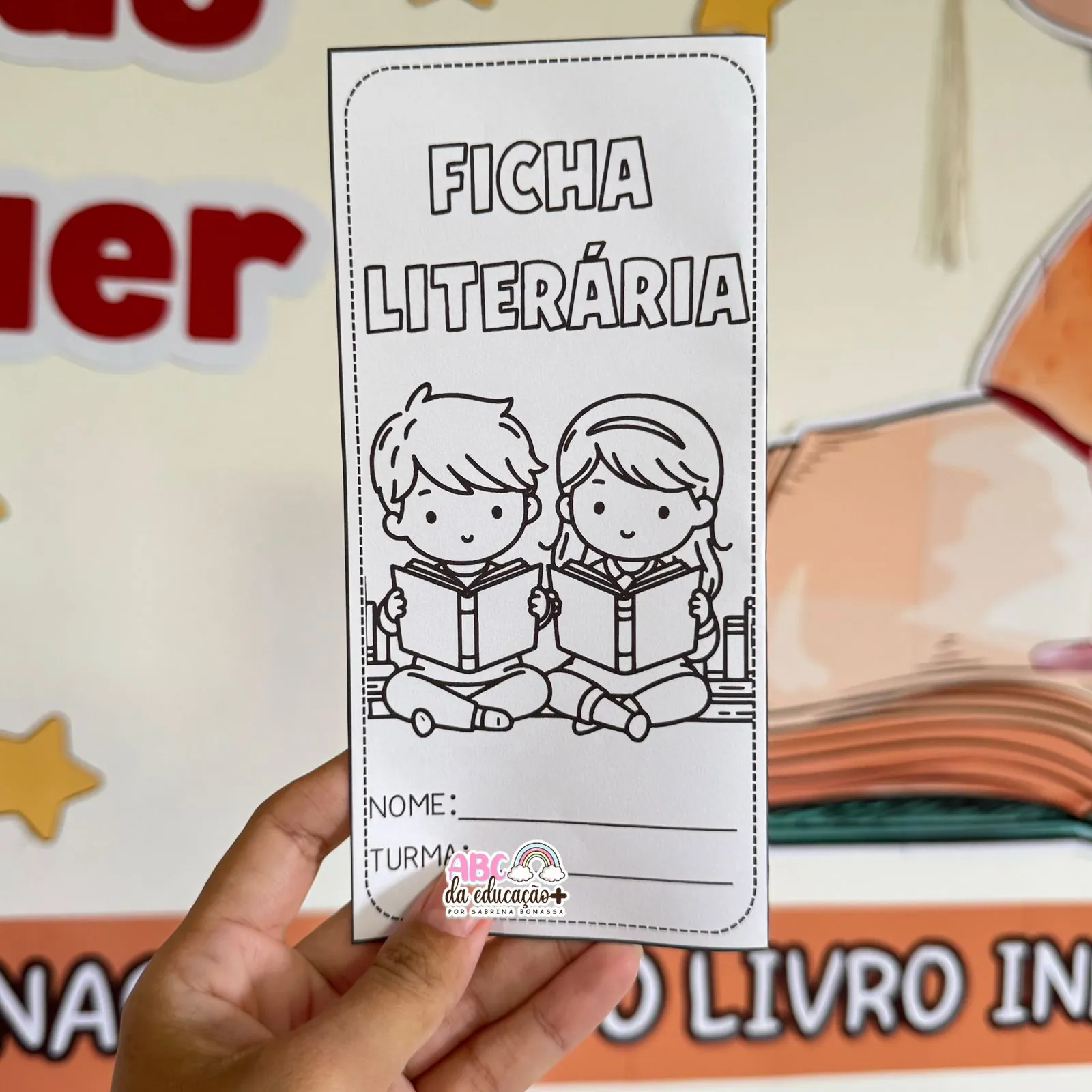 Painel Dia do Livro – Painel + Marca Páginas + Ficha Literária - Imagem 6