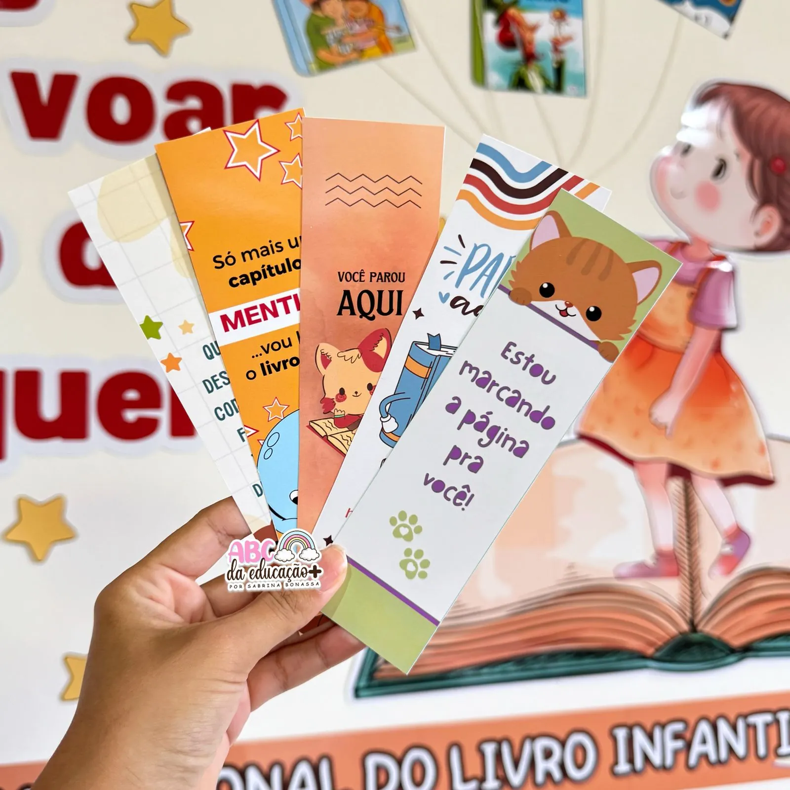 Painel Dia do Livro – Painel + Marca Páginas + Ficha Literária - Imagem 4