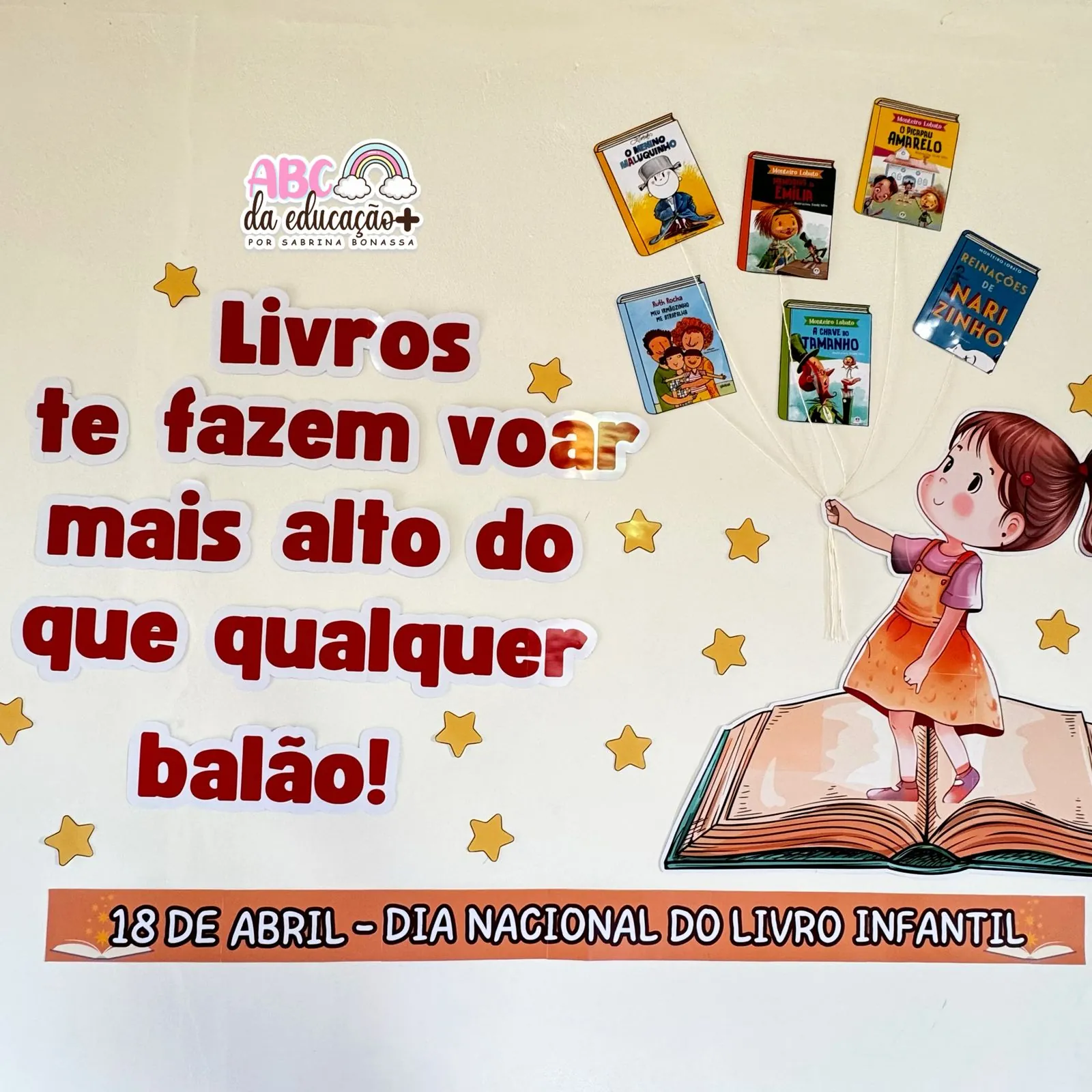 Painel Dia do Livro – Painel + Marca Páginas + Ficha Literária - Imagem 2