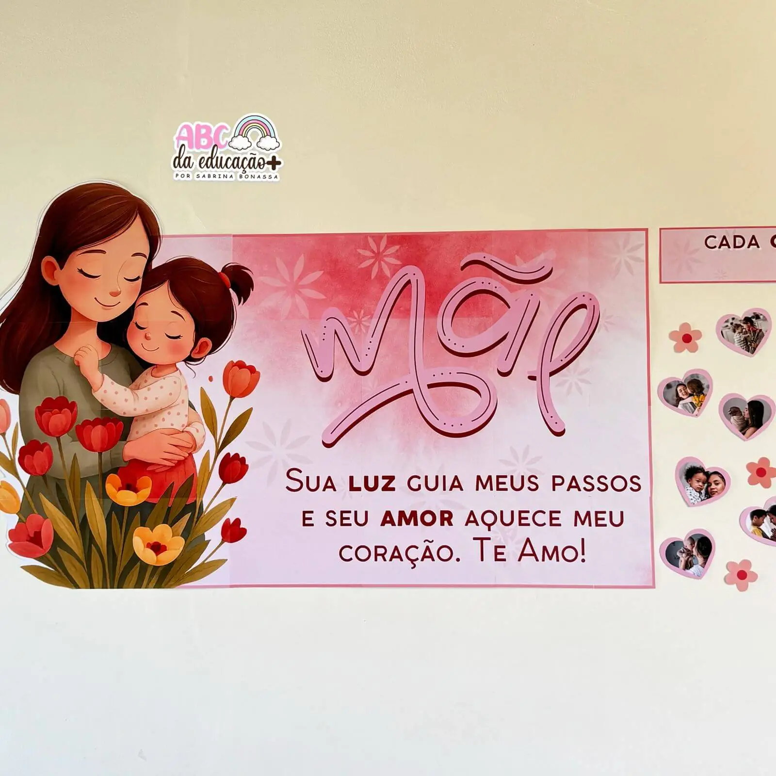 Painel Com Fotos Editáveis – Dia Das Mães - Imagem 3