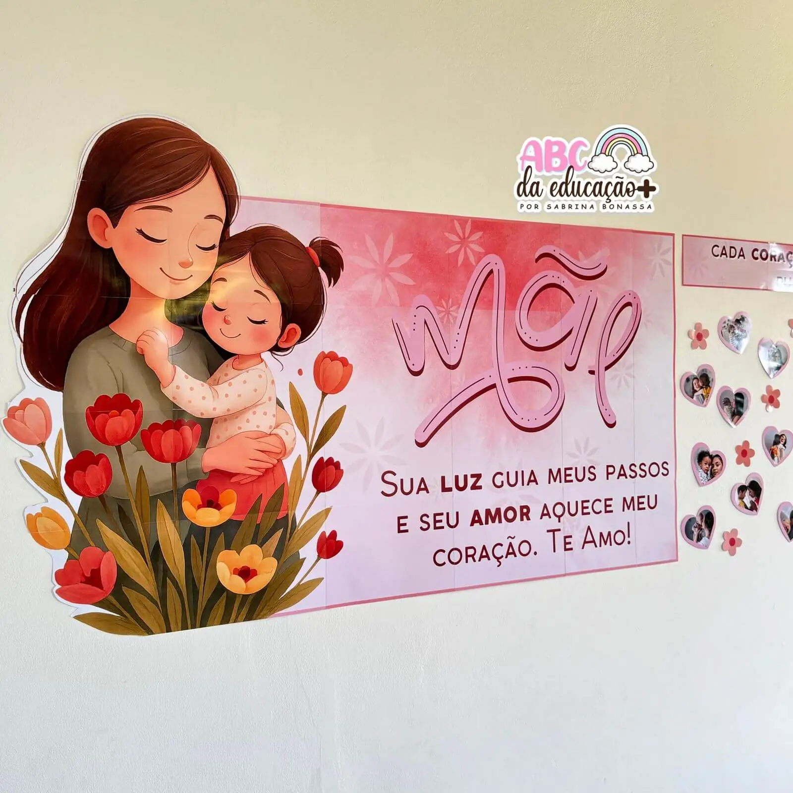 Painel Com Fotos Editáveis – Dia Das Mães