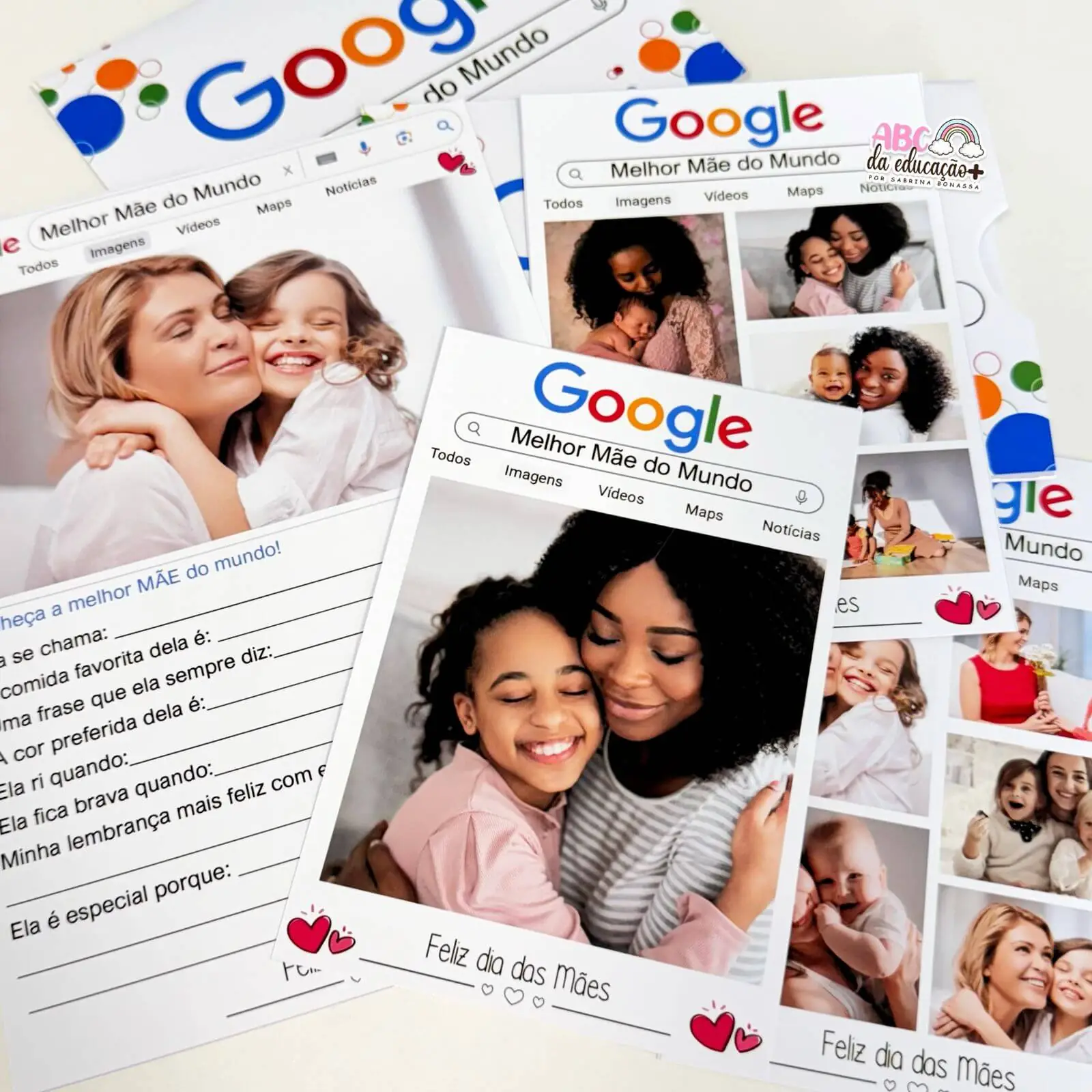 Cartão Mamãe Google - Fotos Editáveis - Imagem 2