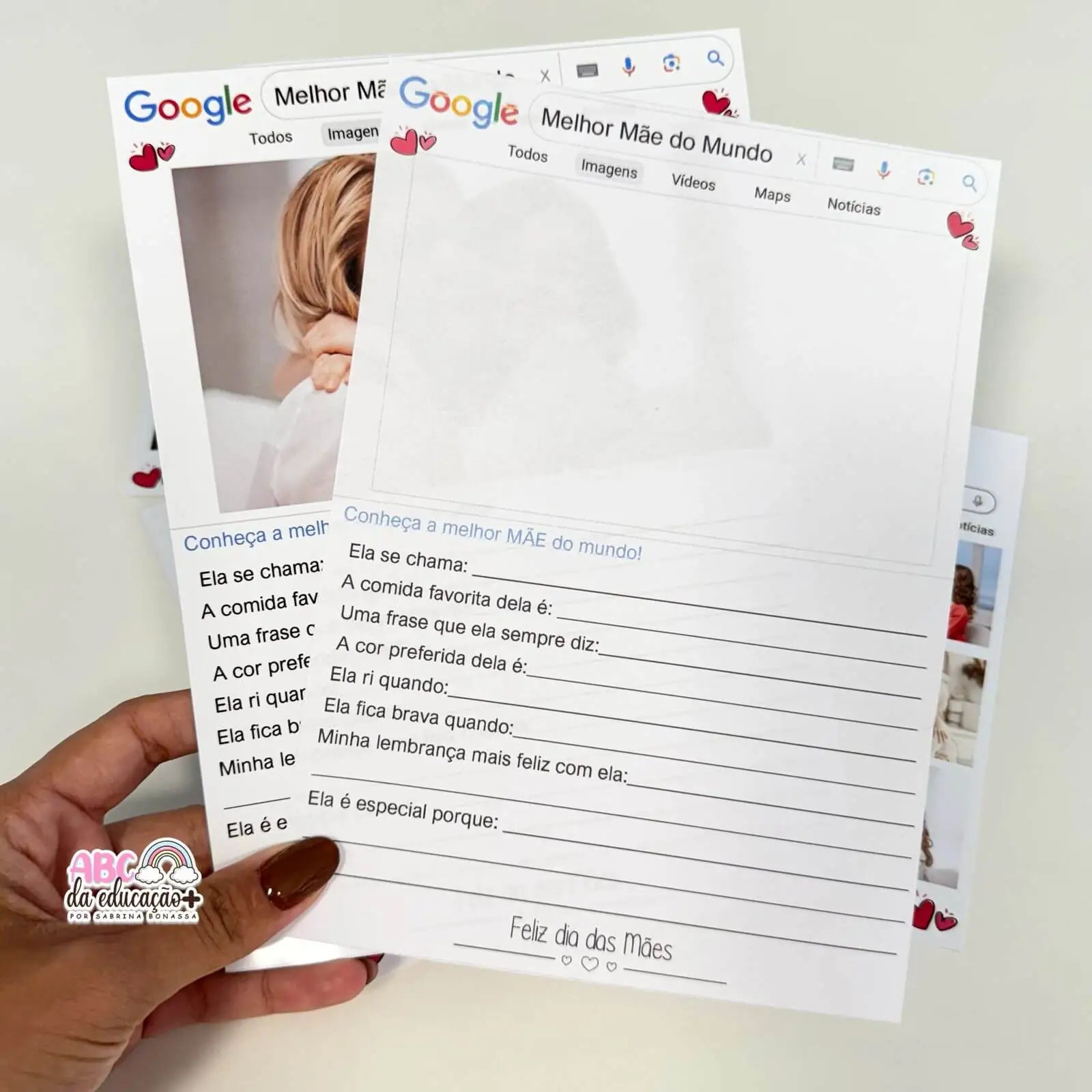 Cartão Mamãe Google - Fotos Editáveis - Imagem 9