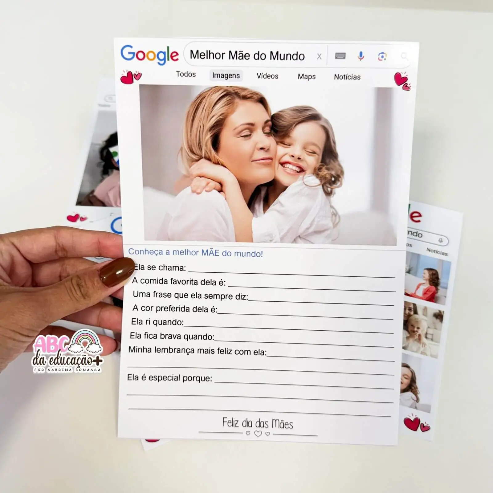 Cartão Mamãe Google - Fotos Editáveis - Imagem 8