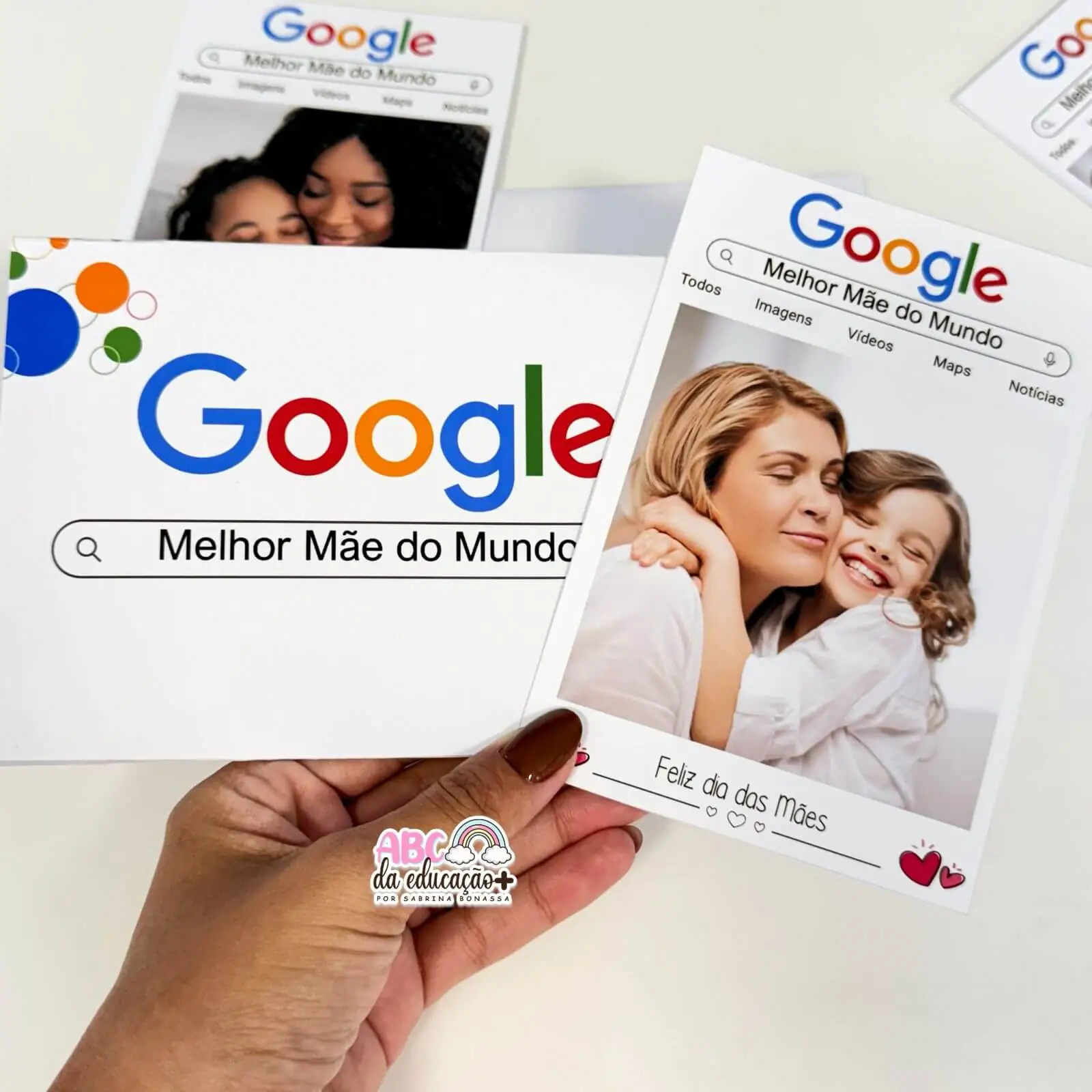 Cartão Mamãe Google - Fotos Editáveis - Imagem 7