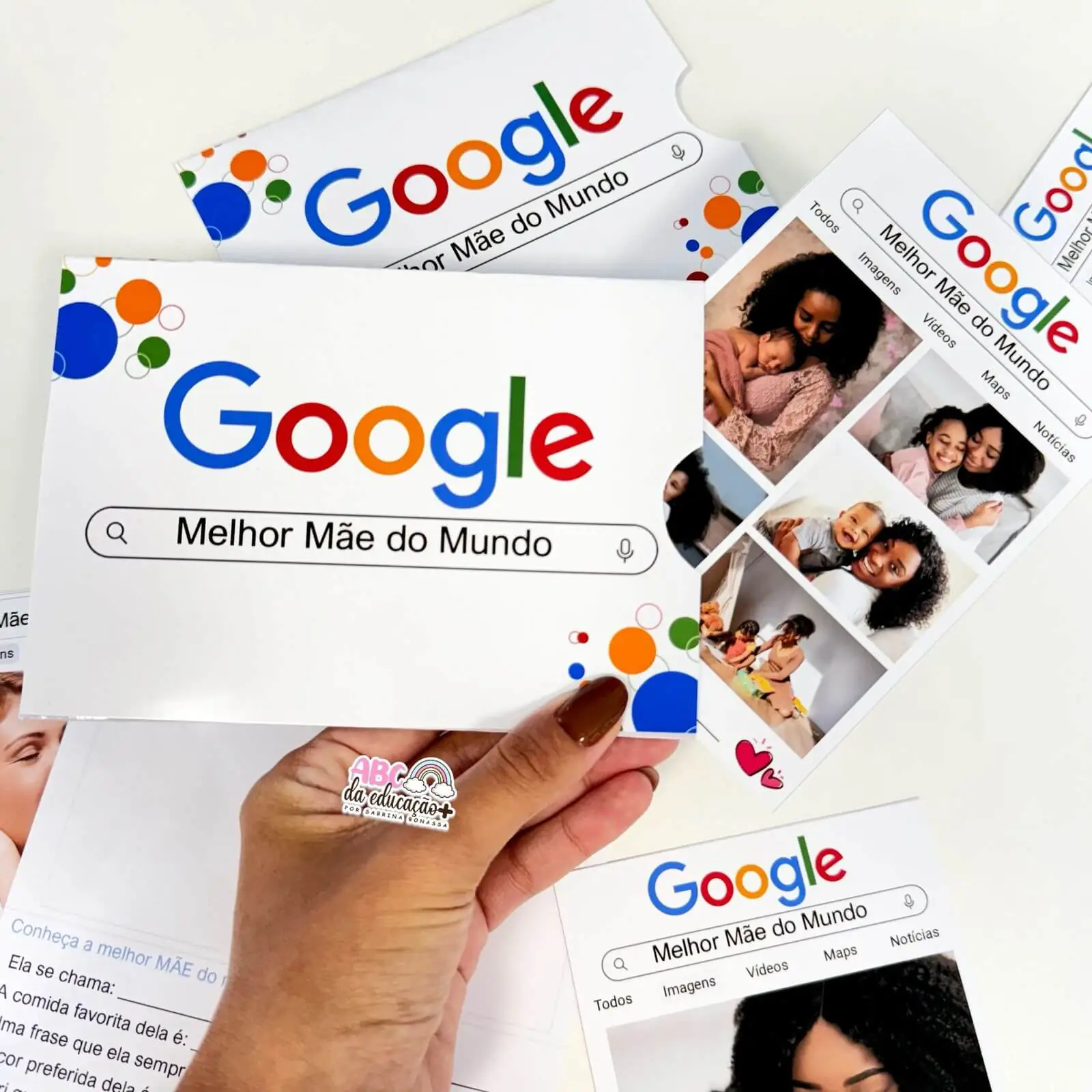 Cartão Mamãe Google - Fotos Editáveis - Imagem 5