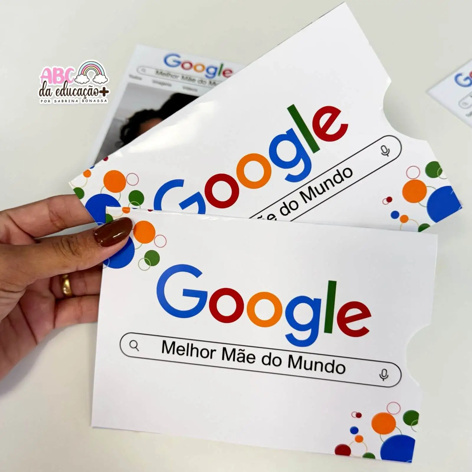 Cartão Mamãe Google - Fotos Editáveis - Imagem 6