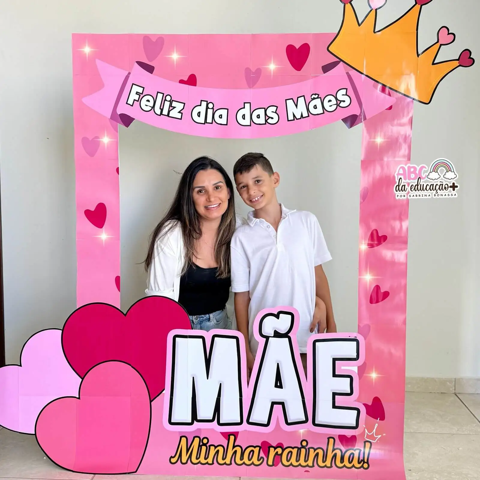 Moldura de Fotos Gigante “Mãe, Minha Rainha”