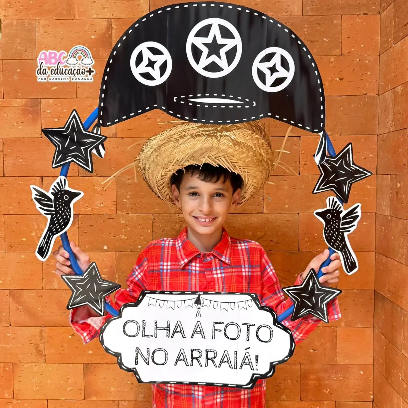 Moldura Junina Cordel para Fotos no Bambolê - Imagem 2