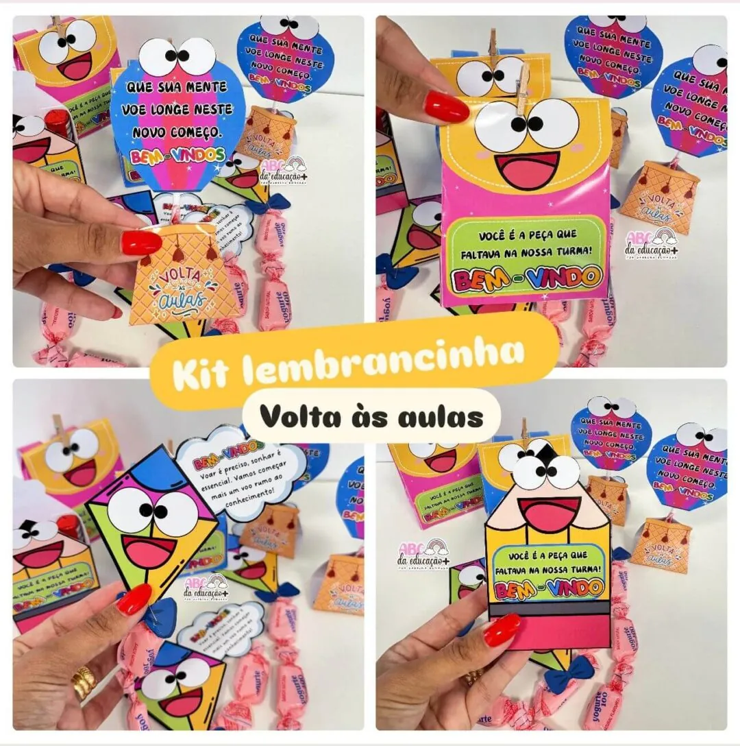 Kit Lembrancinha Volta às Aulas – Educação Infantil e Ensino Fundamental I