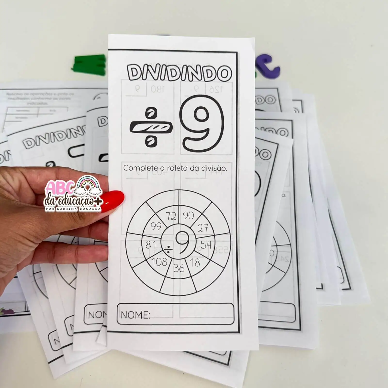 Folheto da Divisão de 1 a 10