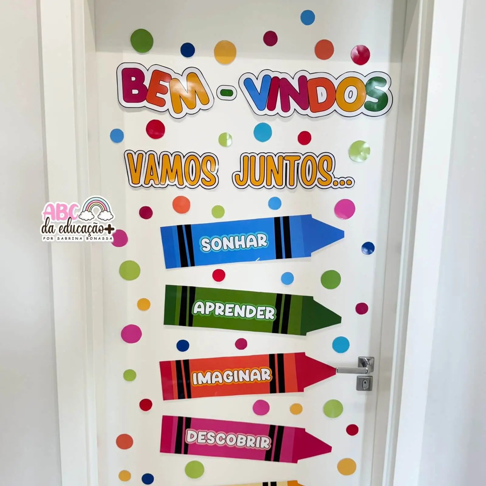 Painel de Porta Volta às Aulas Giz de Cera - Imagem 3