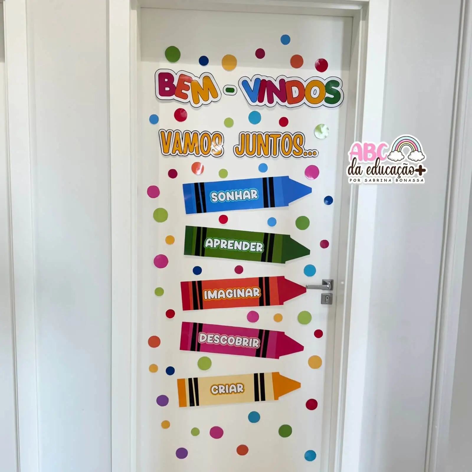 Painel de Porta Volta às Aulas Giz de Cera