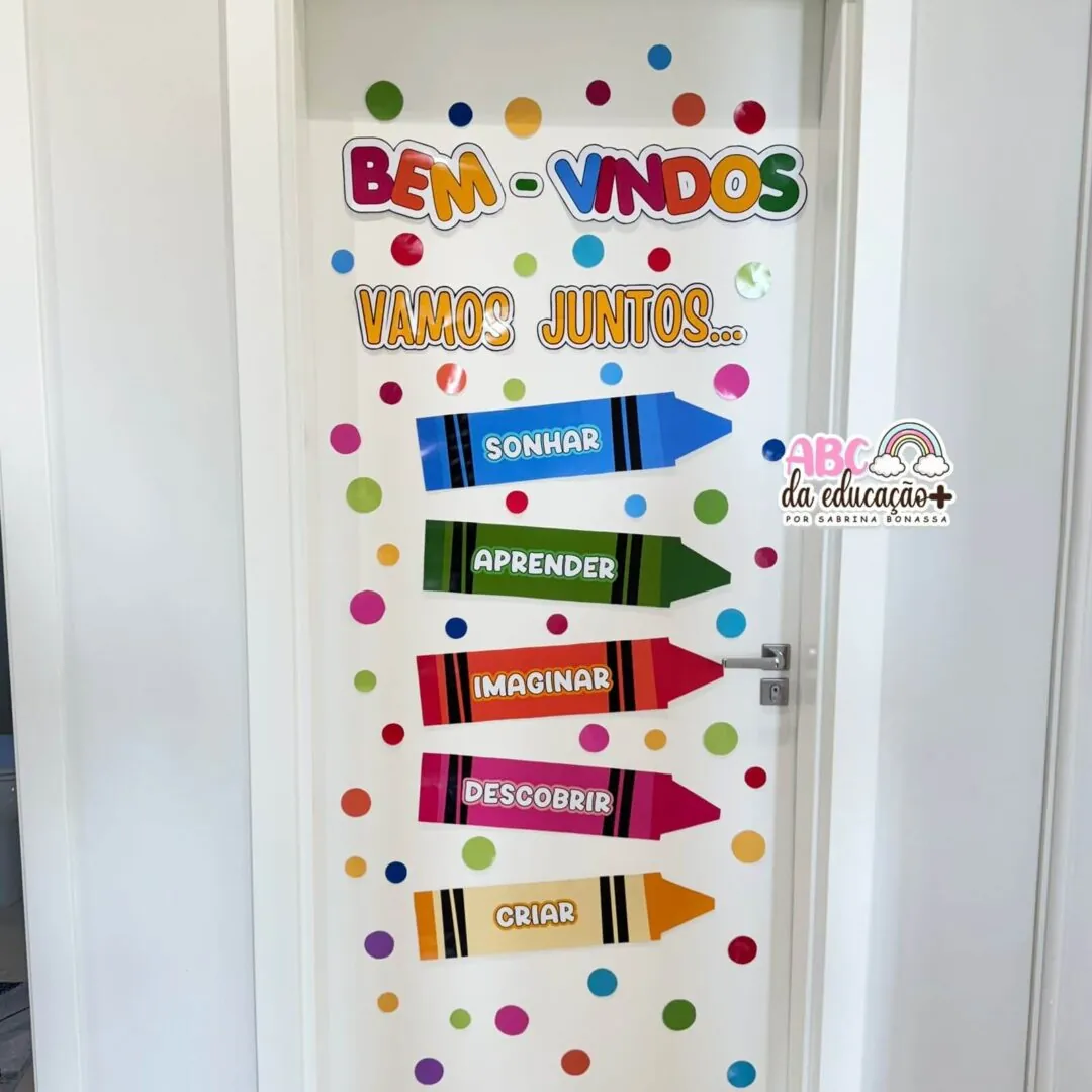 Painel de Porta Volta às Aulas Giz de Cera - Image 2