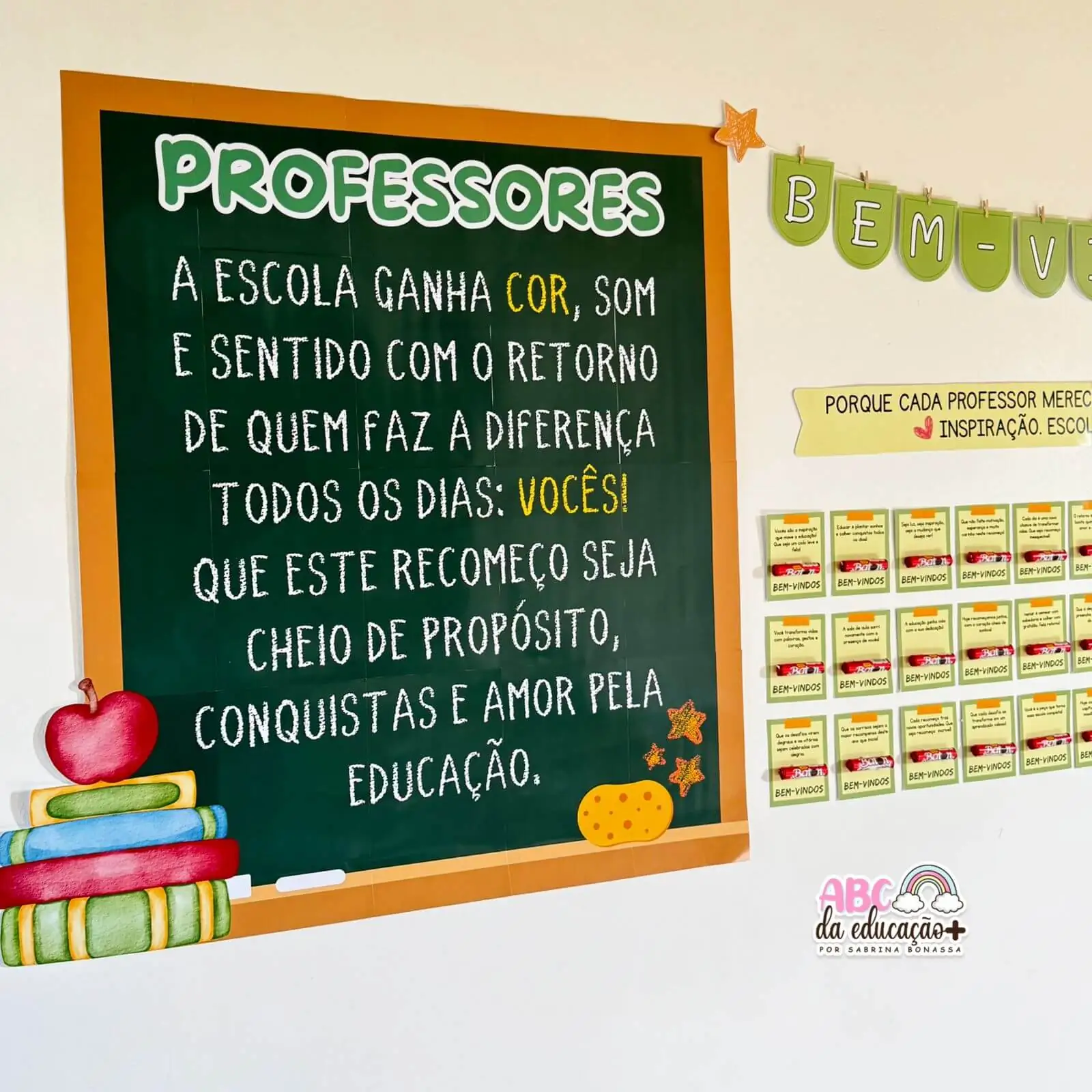 Painel de Boas-Vindas para Professores — Volta às Aulas