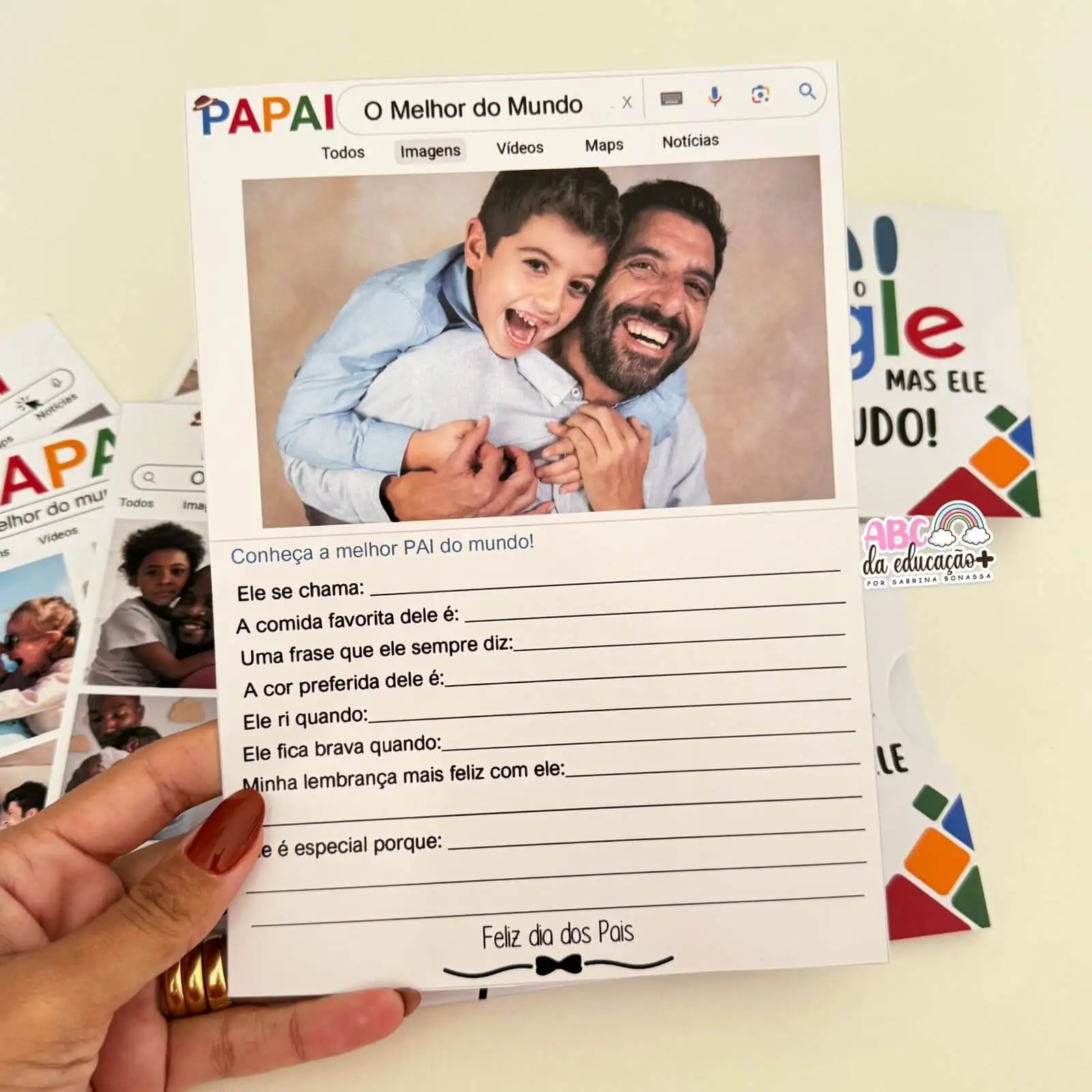 Cartão Meu Pai Google – 100% Editável - Imagem 5