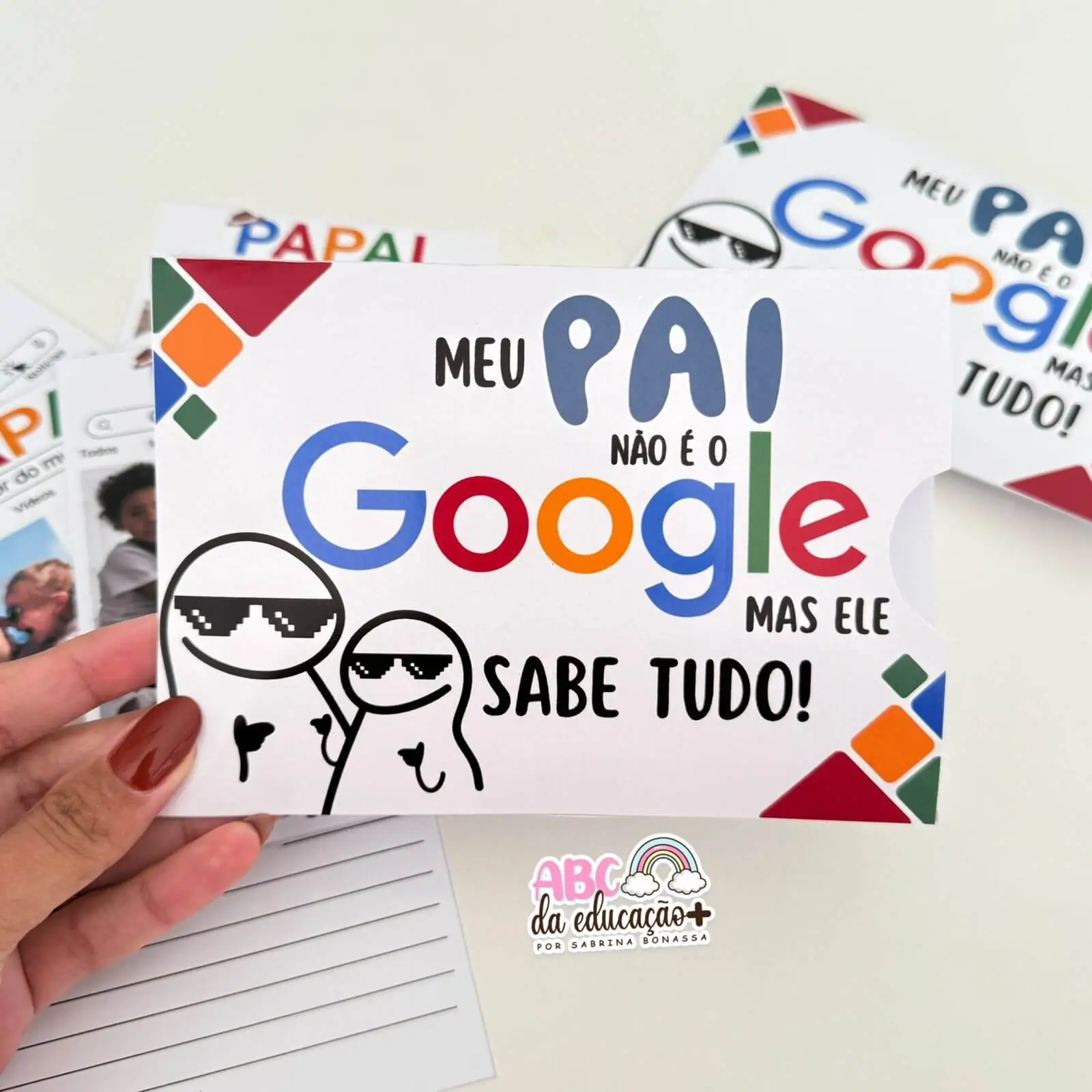 Cartão Meu Pai Google – 100% Editável - Imagem 6