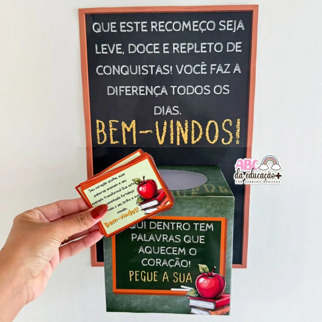 Caixa de Mensagens Boas-Vindas aos Professores – Volta às Aulas