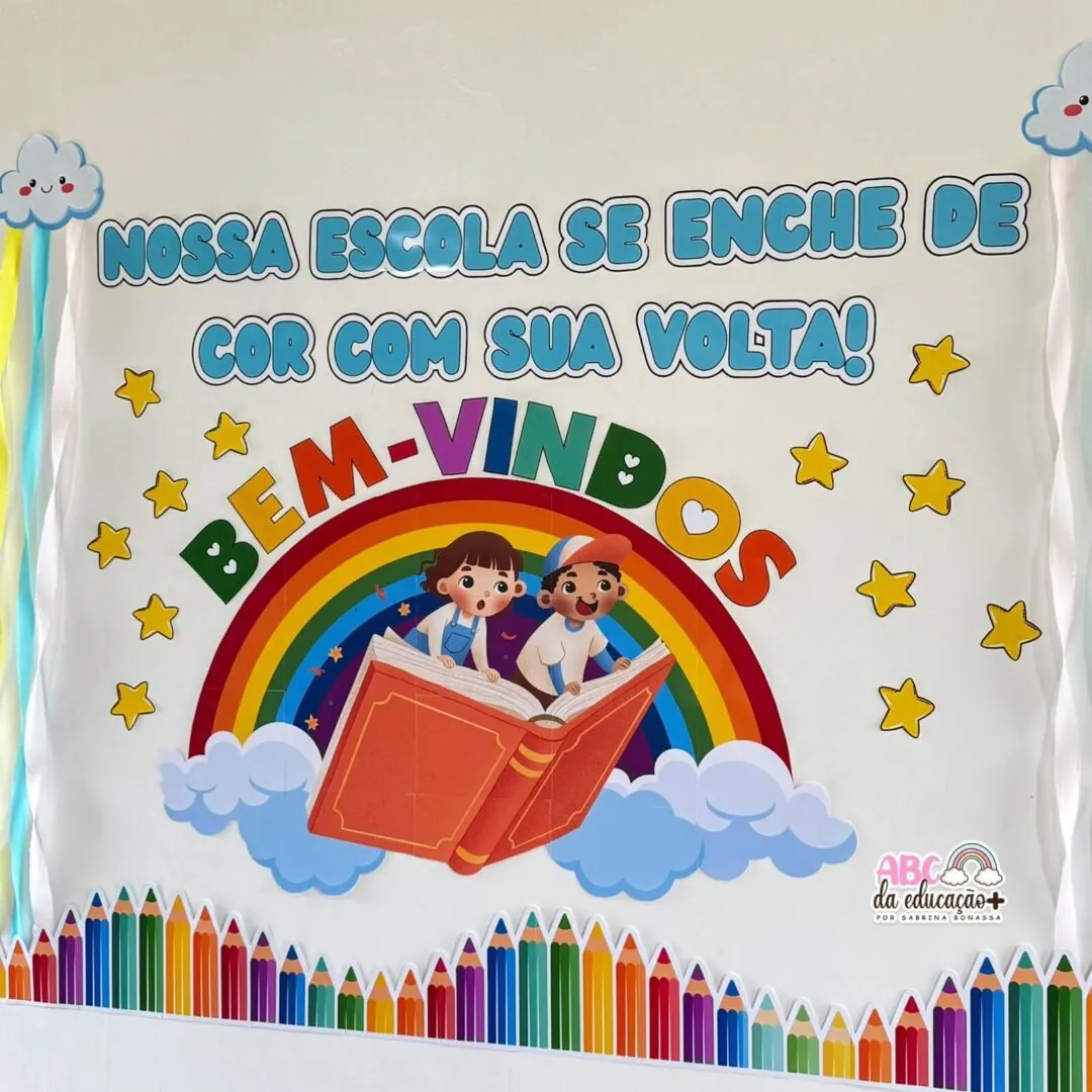 Painel de Boas-Vindas Arco-Íris - Volta às Aulas - Image 2