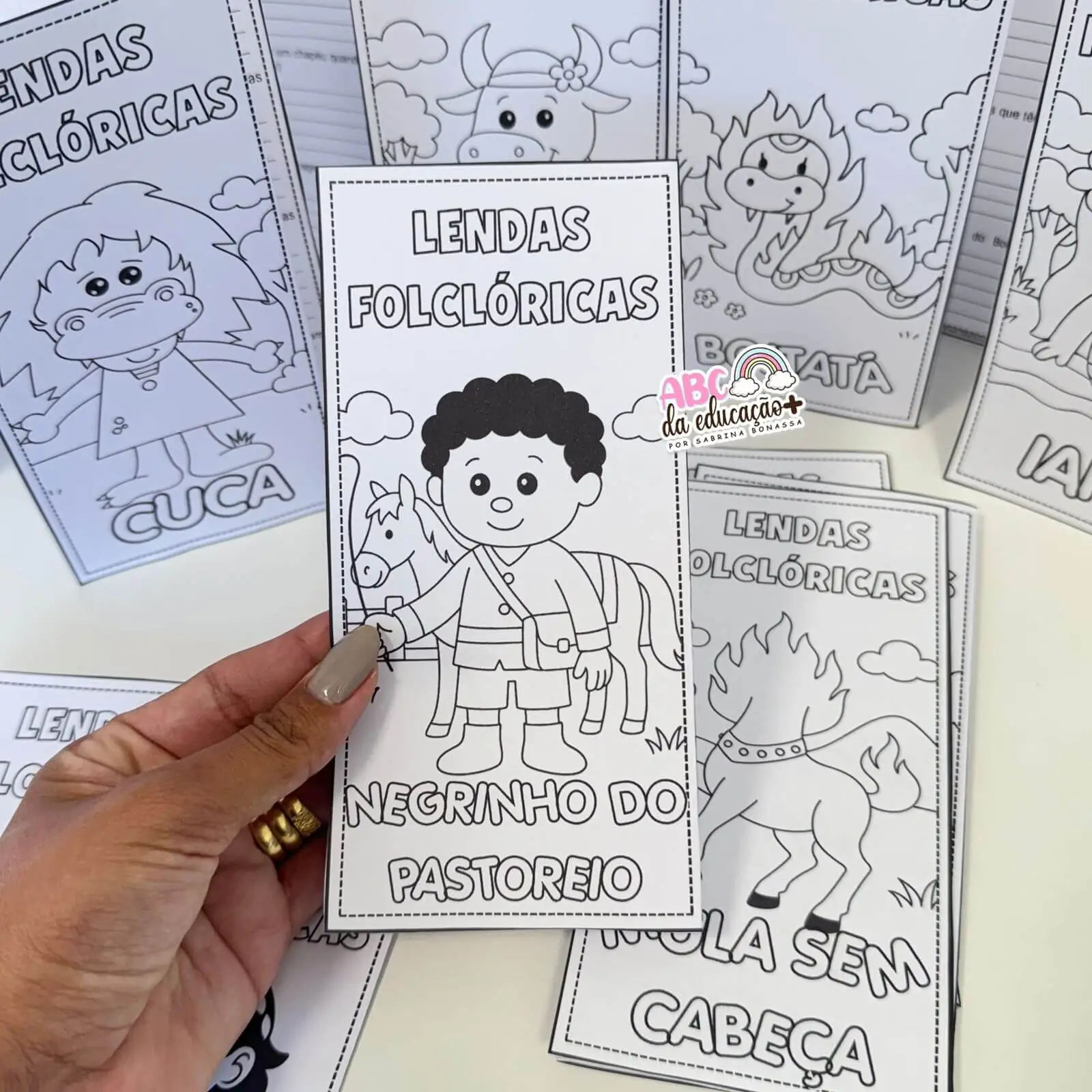 Folhetos Lendas Folclóricas com Texto e Interpretação