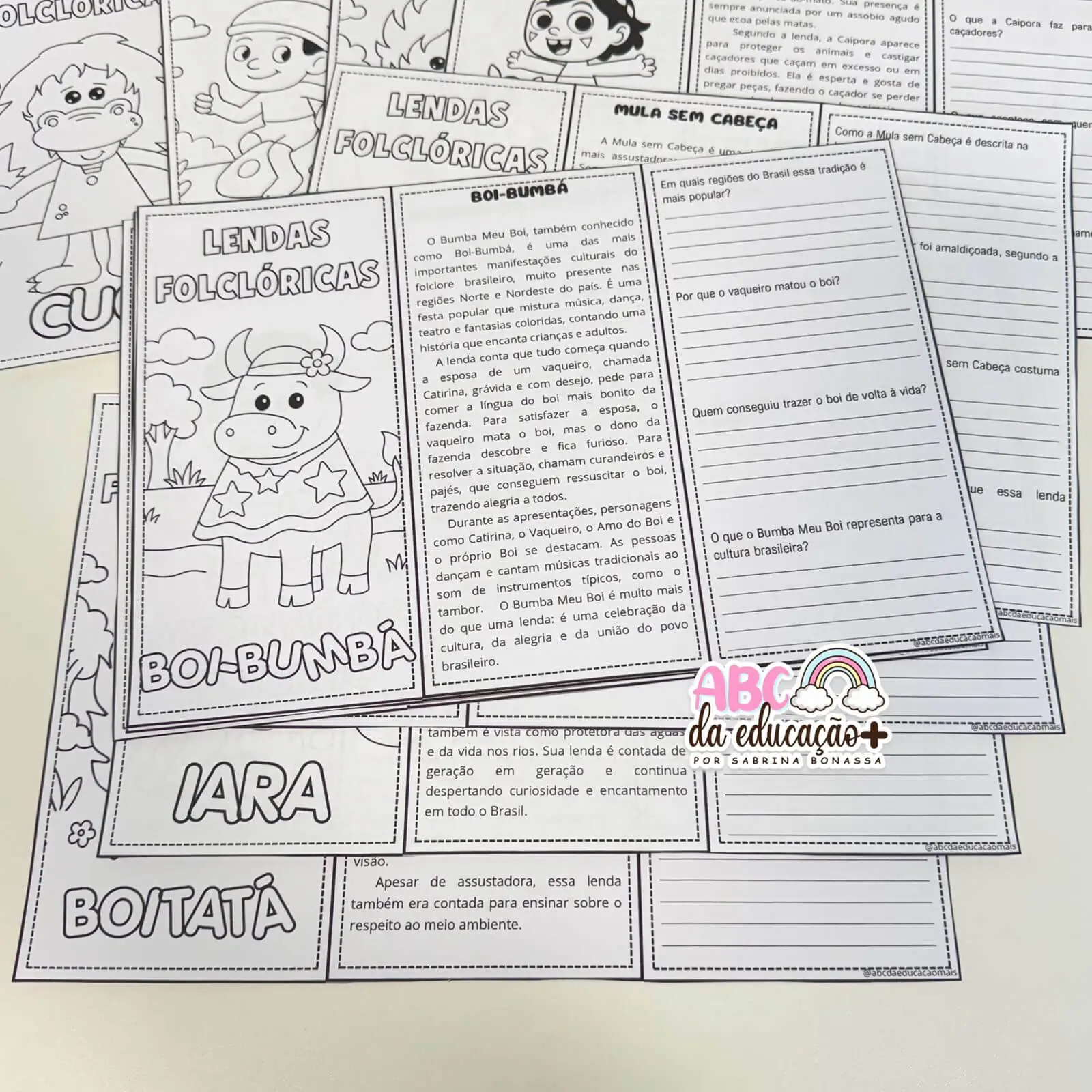 Folhetos Lendas Folclóricas com Texto e Interpretação - Imagem 9