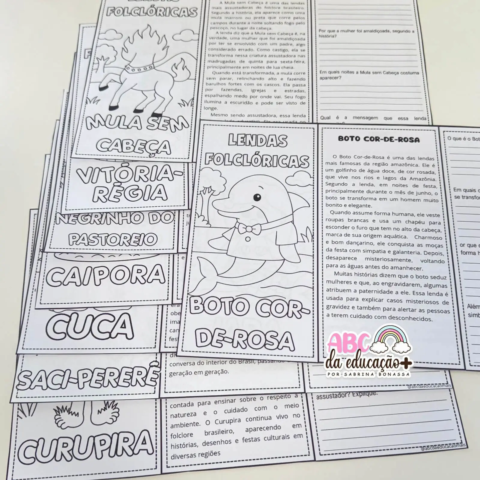 Folhetos Lendas Folclóricas com Texto e Interpretação - Imagem 8