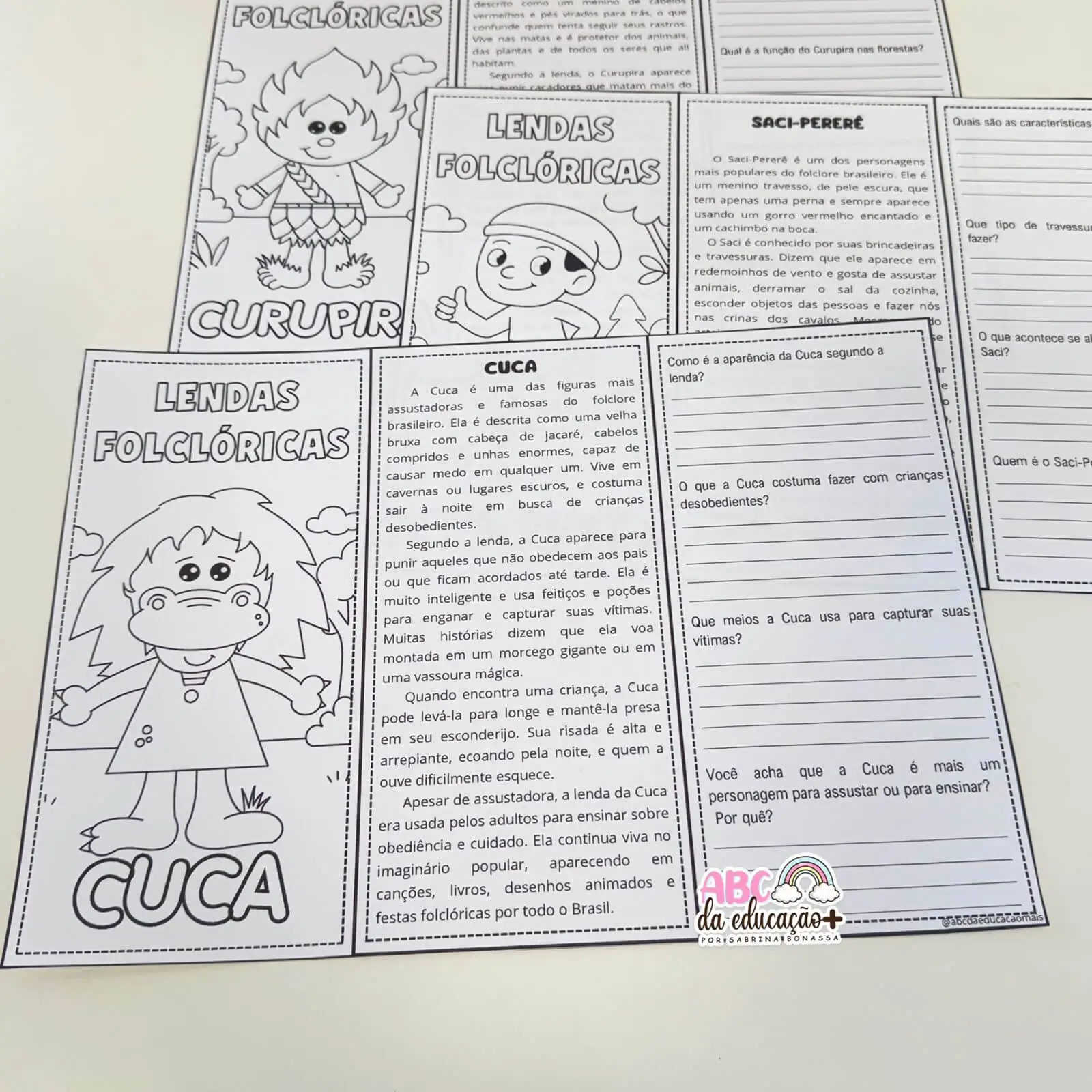 Folhetos Lendas Folclóricas com Texto e Interpretação - Imagem 7