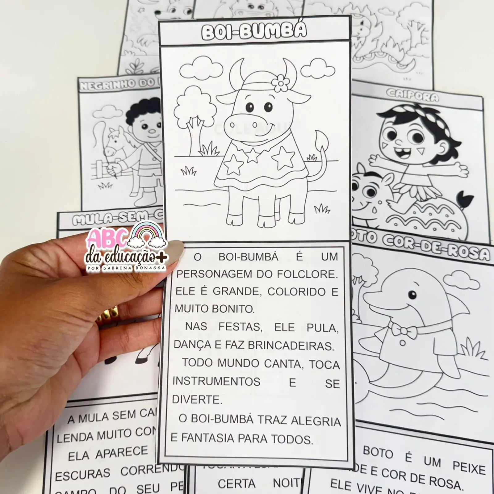 Atividades Folclore – 12 Lendas em Fichas Lúdicas para Alfabetização