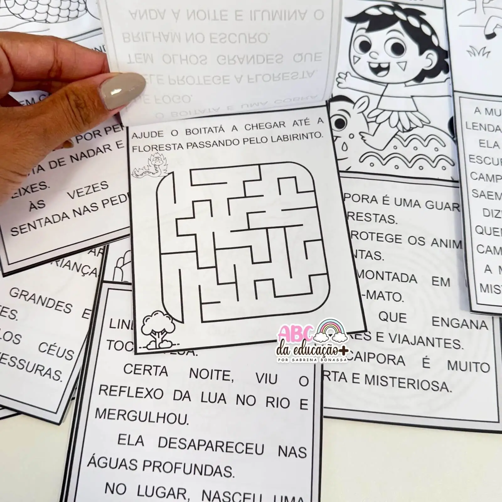 Atividades Folclore – 12 Lendas em Fichas Lúdicas para Alfabetização - Imagem 8