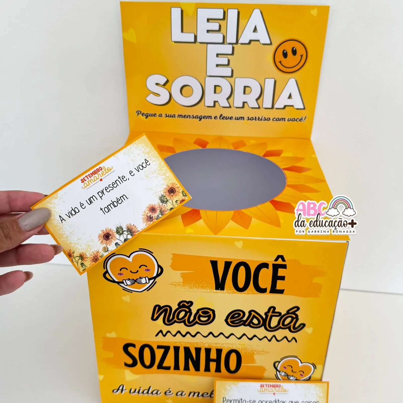 Caixa de Mensagem Motivacional Setembro Amarelo – “Leia e Sorria” - Imagem 8
