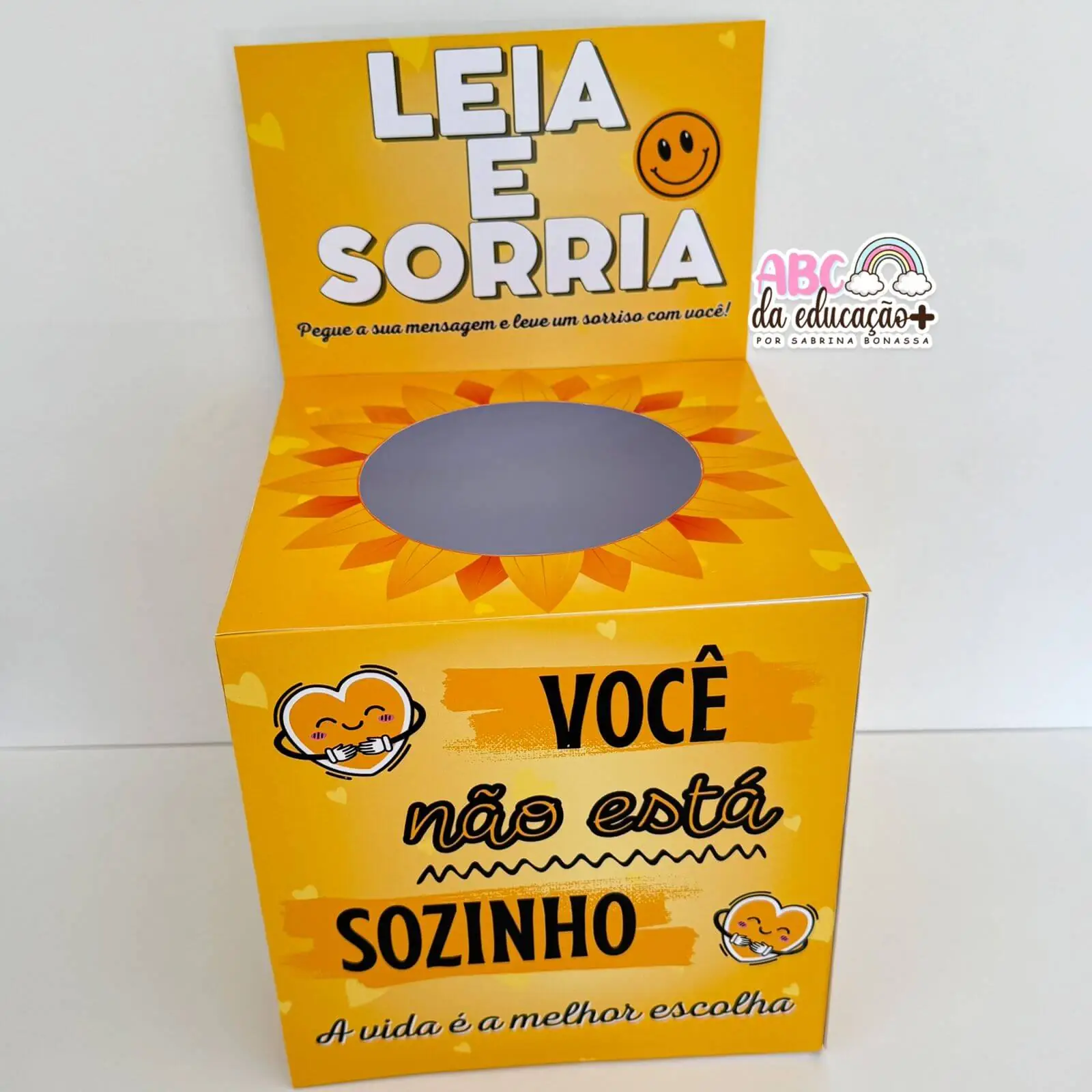 Caixa de Mensagem Motivacional Setembro Amarelo – “Leia e Sorria” - Imagem 6