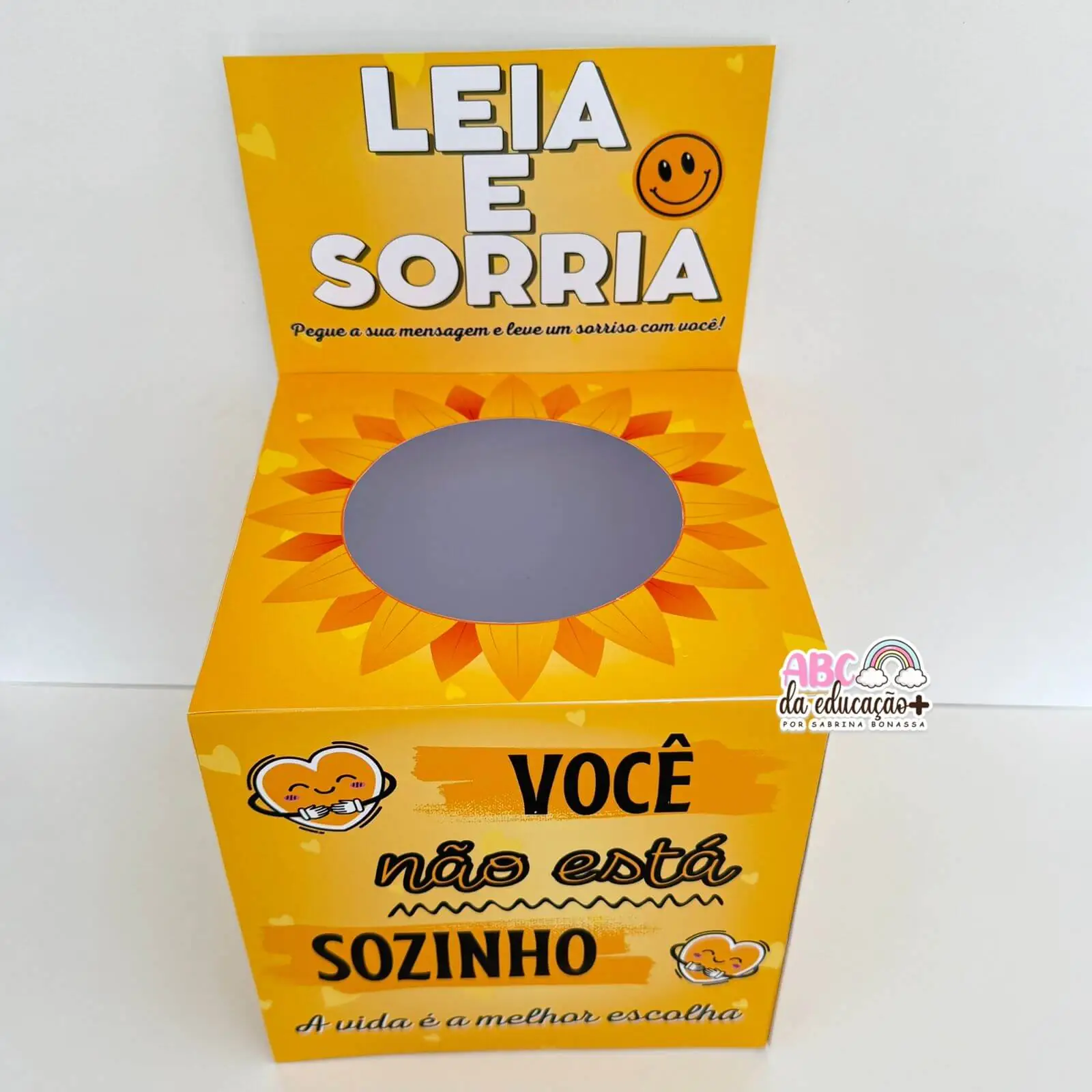 Caixa de Mensagem Motivacional Setembro Amarelo – “Leia e Sorria” - Imagem 2
